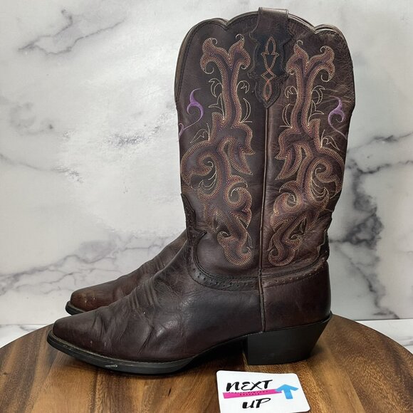Justin Cowgirl Multicolor Boots Stampede Women’s  Size 8 C Narrow Western L2562 - Picture 1 of 10
